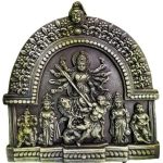 Handcrafted Terracotta Goddess Durga Idol For Home, Temple, Office, Living Room Decoration, Multicolor
