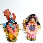 janmashtami decoration at home wooden handicrafts golu dolls set 1 pair
