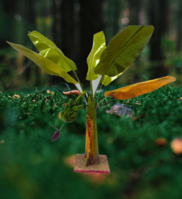 Artificial Banana Tree for Pooja - Metal Banana Trees for Decoration (12 Inches)