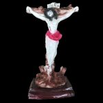 Jesus on Cross with Stand Engraved Jesus Cross for Christmas Day || Christian || Decorative Showpiece - 30 cm
